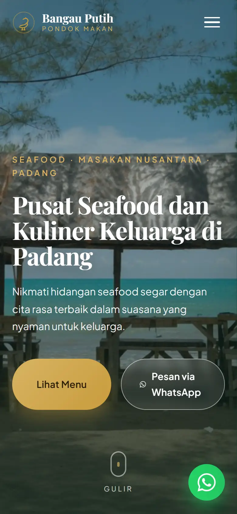 Website Bangau Putih di HP