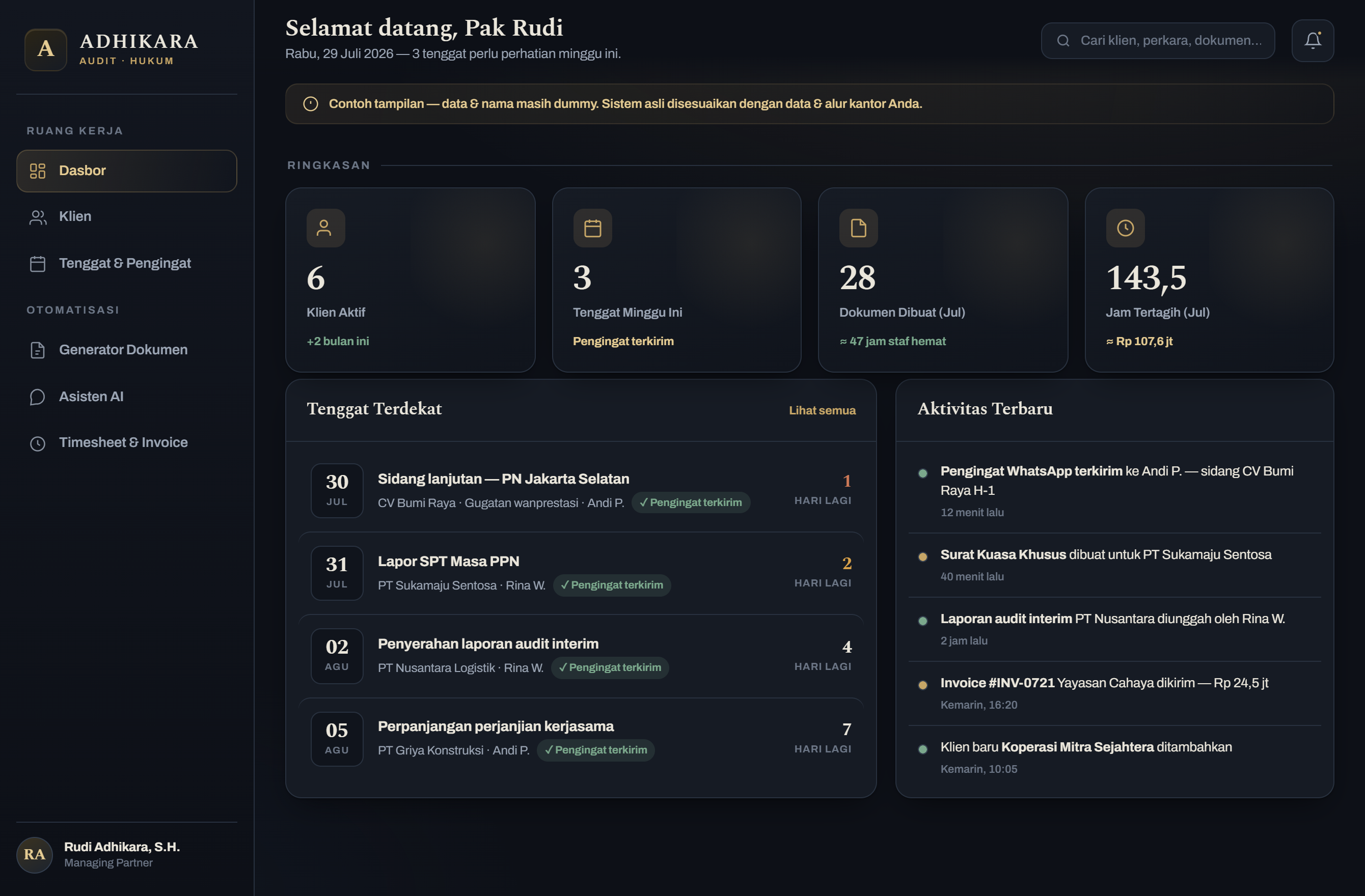 Dashboard custom